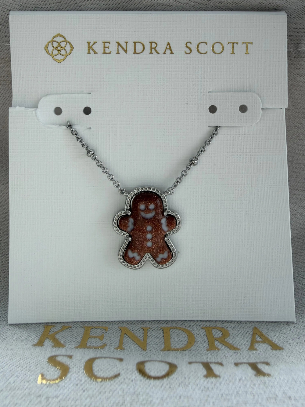 Kendra Scott Gingerbread Silver  Pendant Necklace